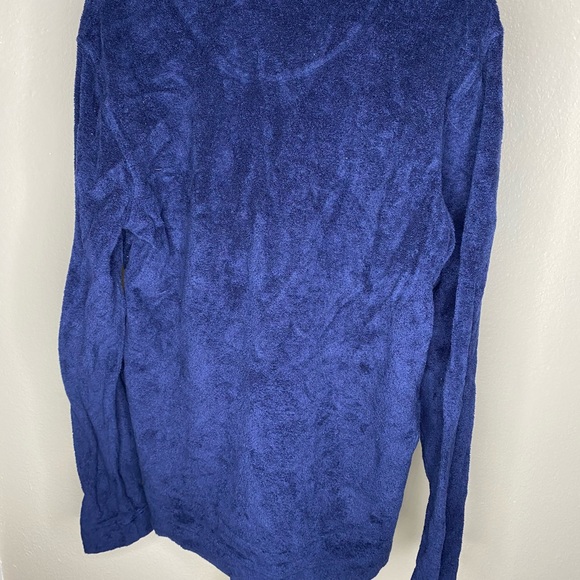 ORLEBAR BROWN Terry Long Sleeve Polo Navy Size Small - Picture 2 of 4